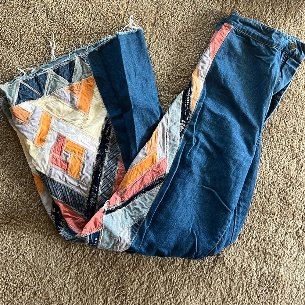 free people fp we the free quilted wide leg jeans